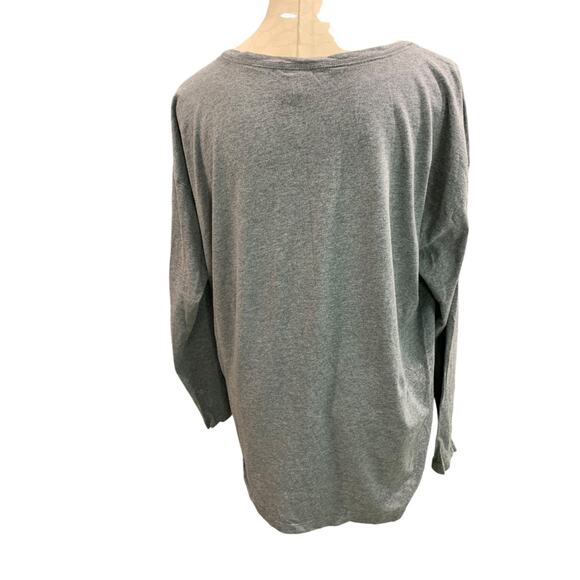 2X Jenni Intimates Womens Gray Jersey Knit 3/4 Sleeve Sleep Shirt - Picture 4 of 7